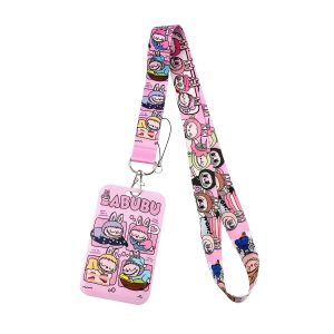 Labubu Keychain Monsters Lanyard Neck Strap