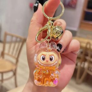 Official Pop Mart Labubu Keychain Glitter Orange Bunny