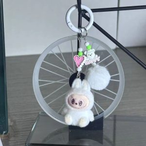 Light Blue Labubu Keychain A Cool Splash of Charm