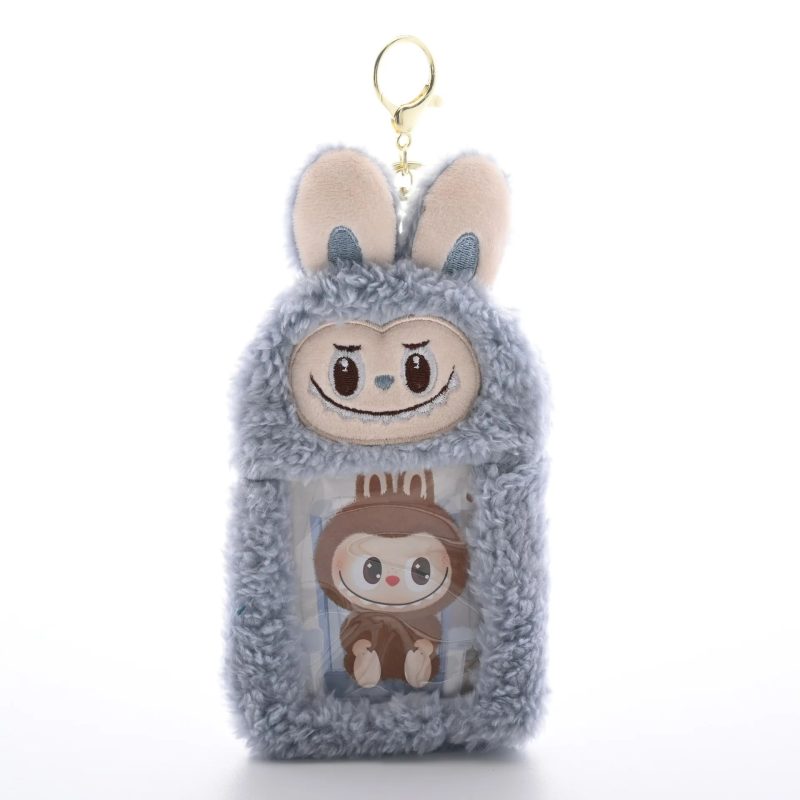 Official Pop Mart Labubu Keychain Plush ID Holder Set