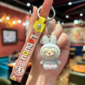 Stone Grey Labubu Keychain