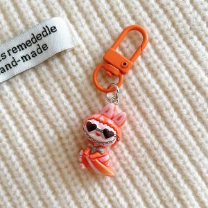 Labubu Keychain Elegant Pastel Pink