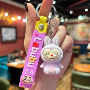 Dusty Purple Labubu Keychain