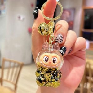 Labubu Keychain Captivating Earthy Brown Resin