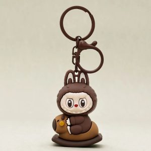 Rare Dark Mocha Labubu Keychain
