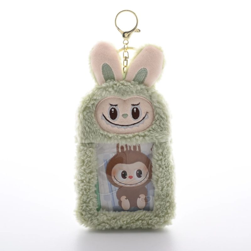 Official Pop Mart Labubu Keychain Plush ID Holder Set