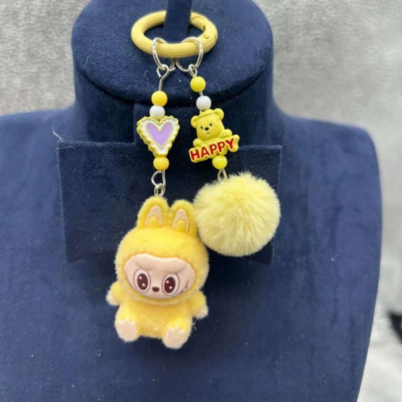 Yellow Labubu Keychain A Burst of Bright Charm